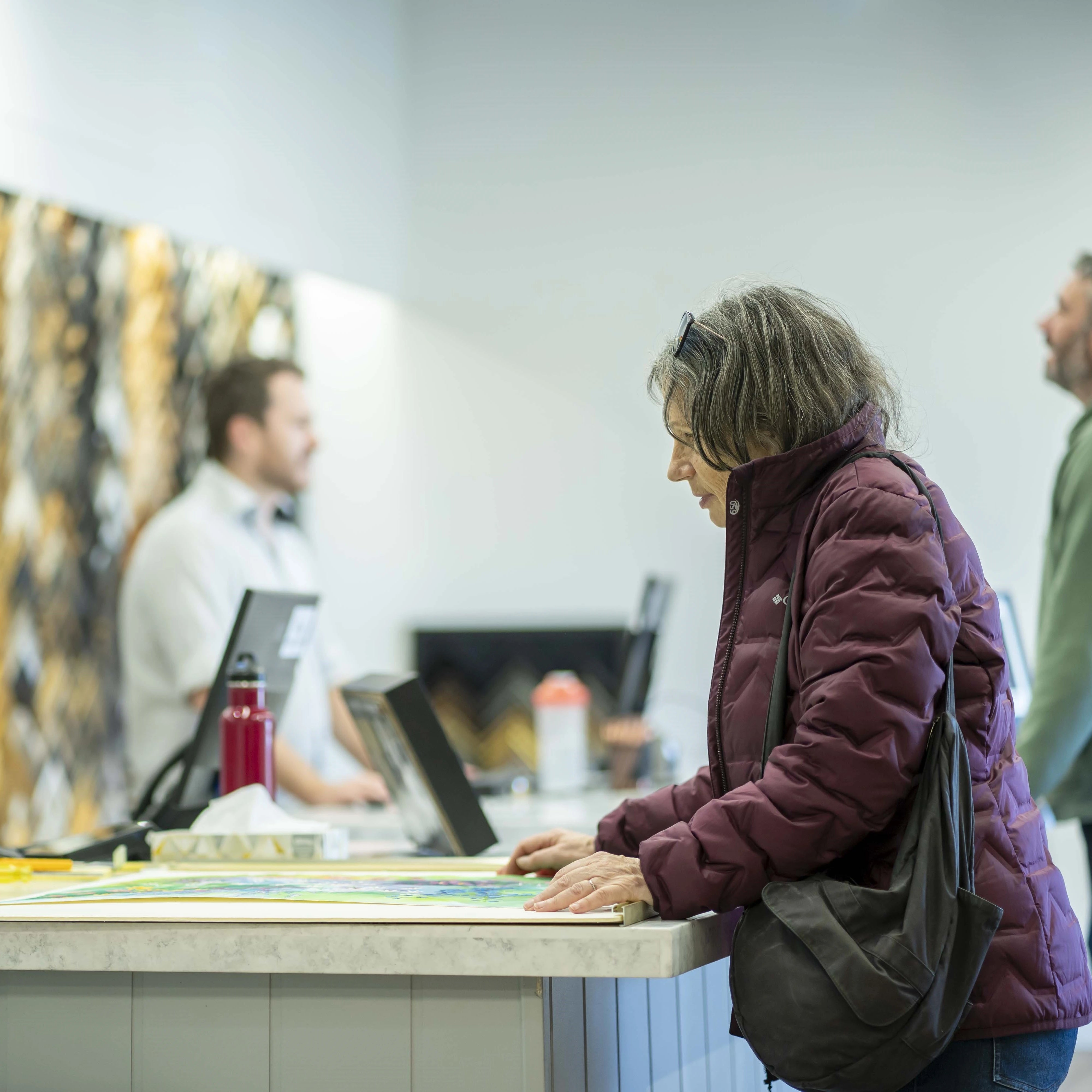 Kingston Frameworks team working on custom framing projects