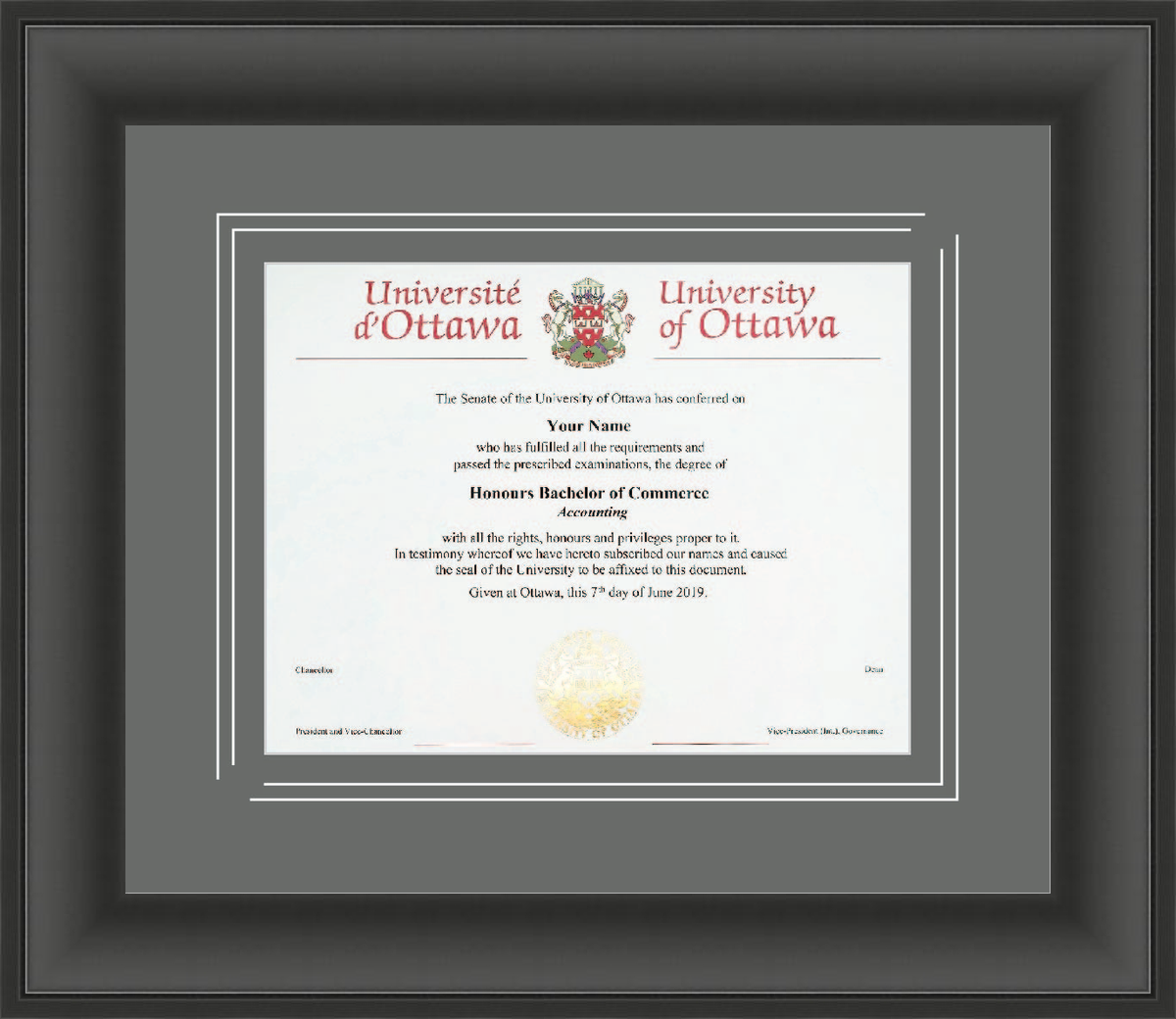 uOttawa Black Scoop L1 Ottawa VGroove BlueHeron