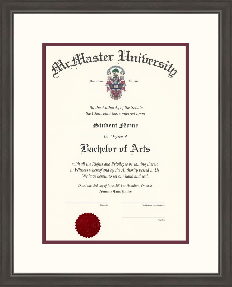 McMaster University R691001 Noire Black L2 McMaster White Wine