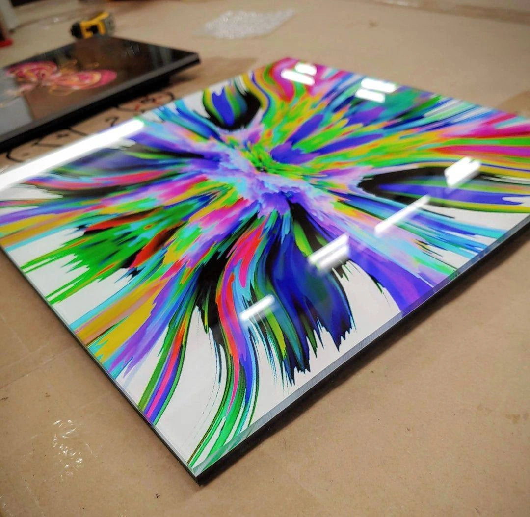 Custom-mounted prints on high-density foamcore for a lightweight option