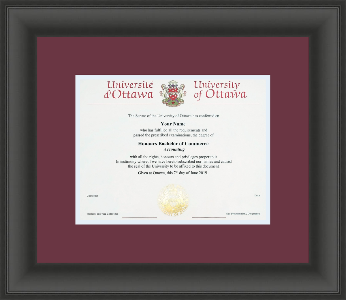 uOttawa Black Scoop L1 Ottawa Wine Silver
