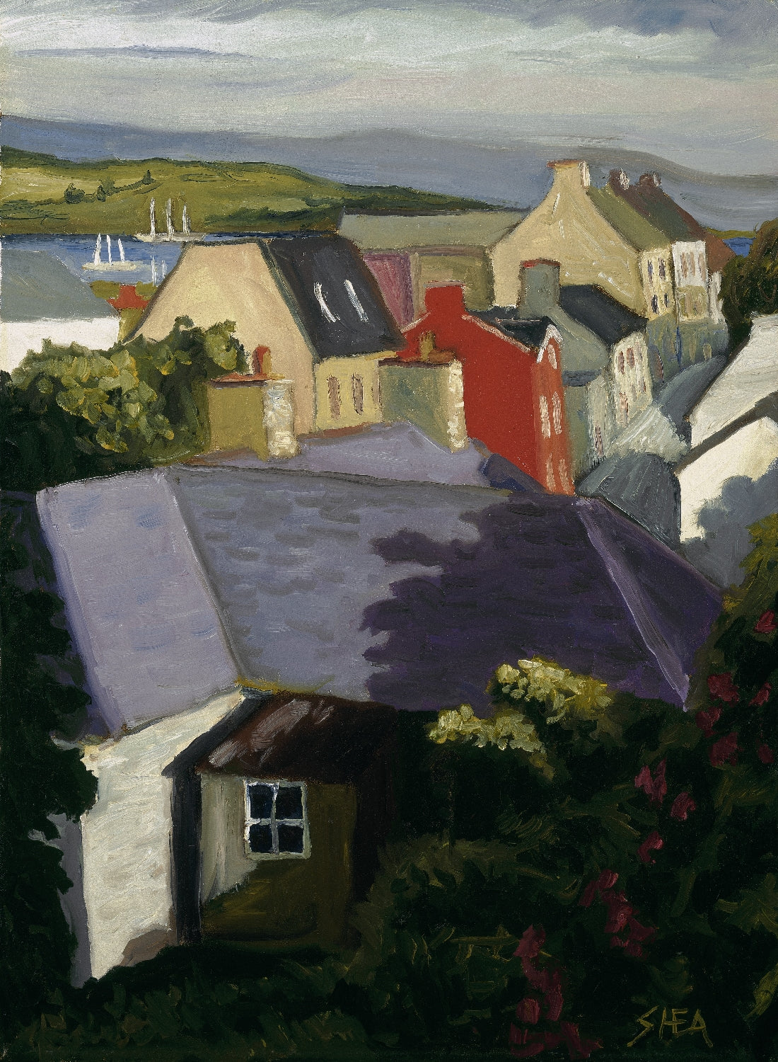 Rooftops Art Print by Pat Shea | Impressionist Kingston Scene