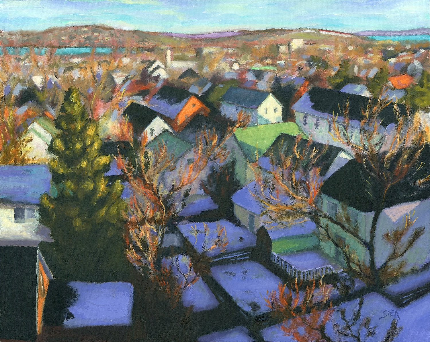 Pine Street Rooftops - Archival Print