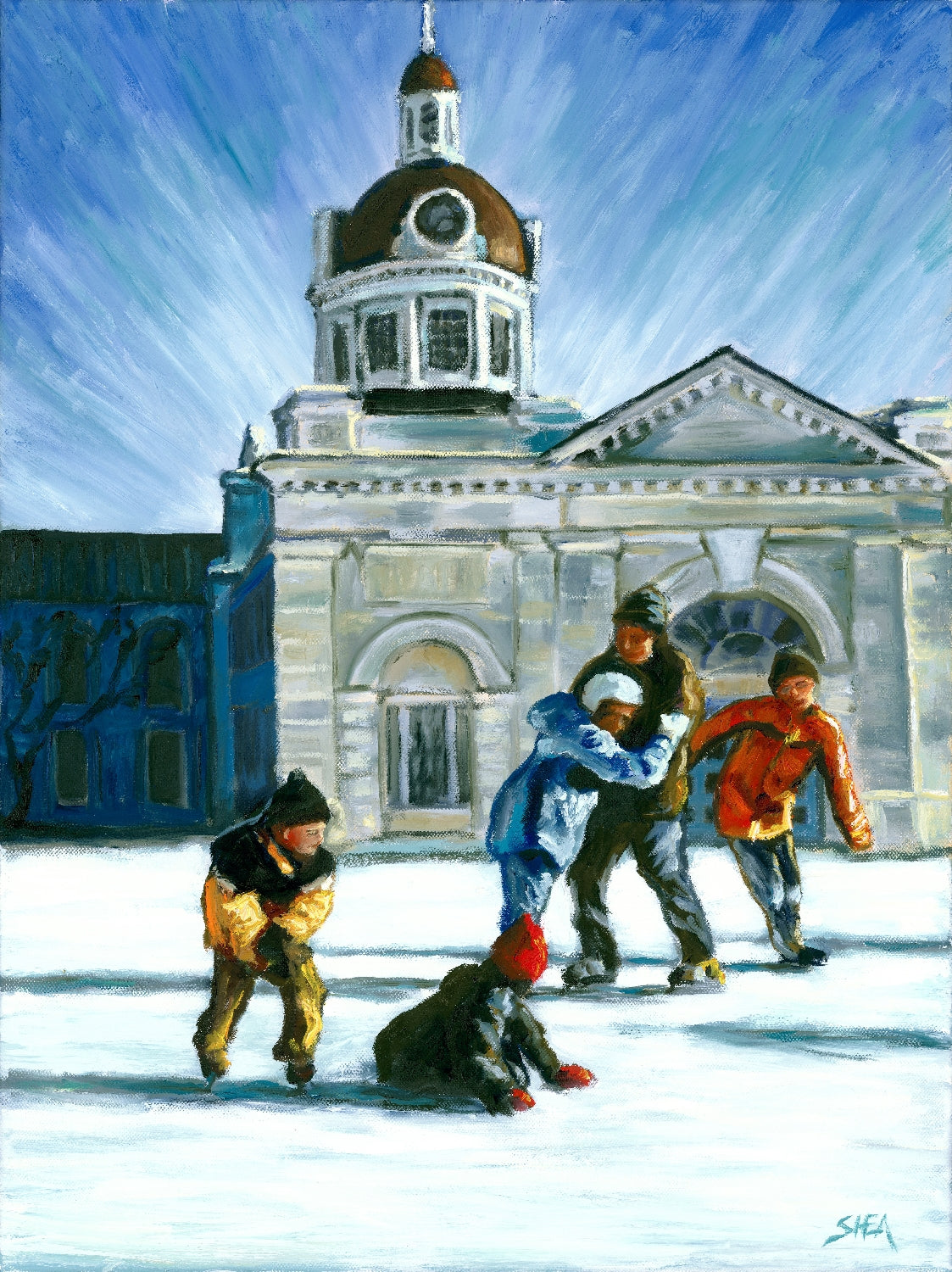 Winter Fun on Market Square - Archival Print