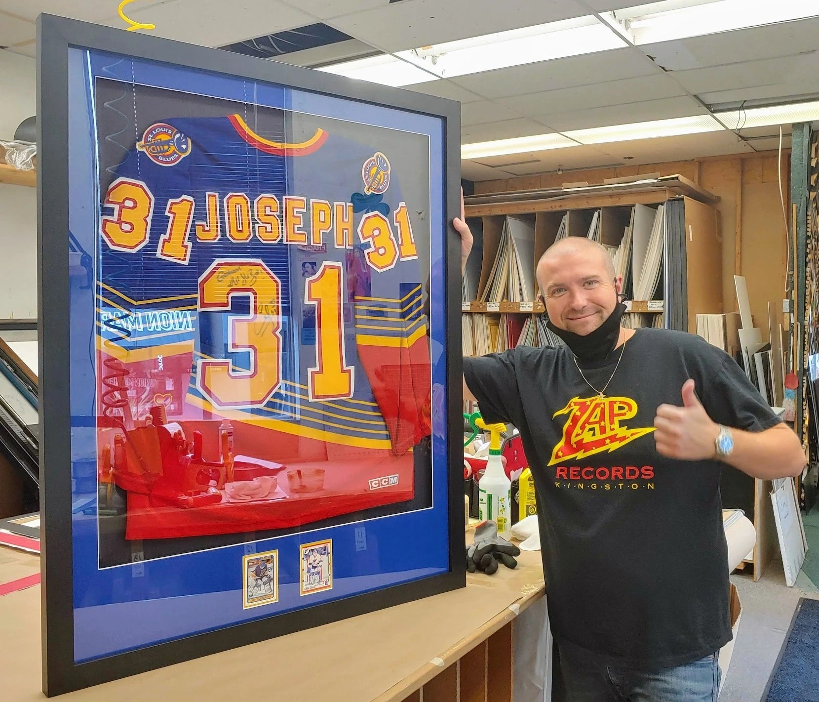 Handmade shadowbox frames for musical instruments like guitars and violins