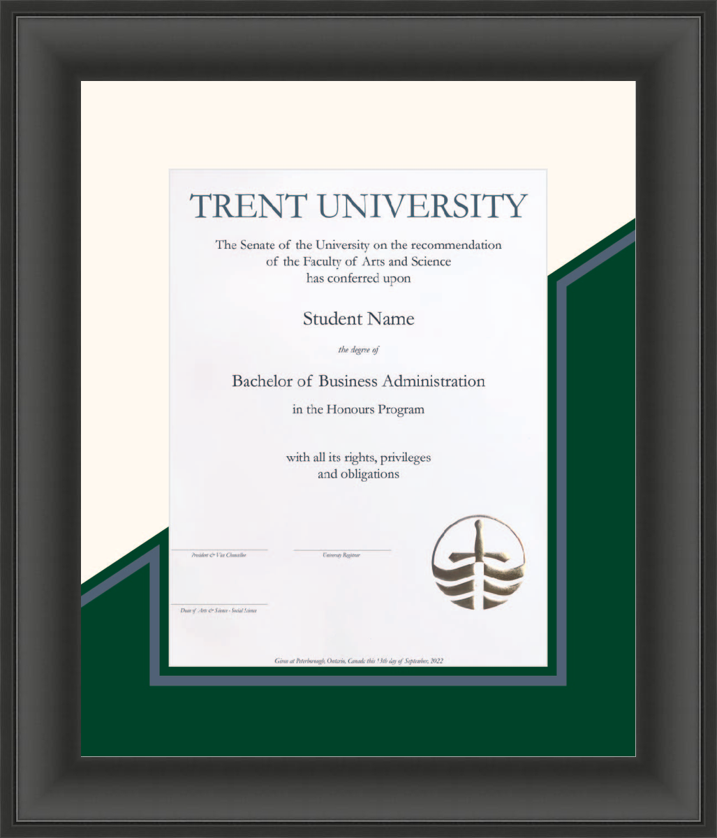 Custom Trent University Diploma Frame