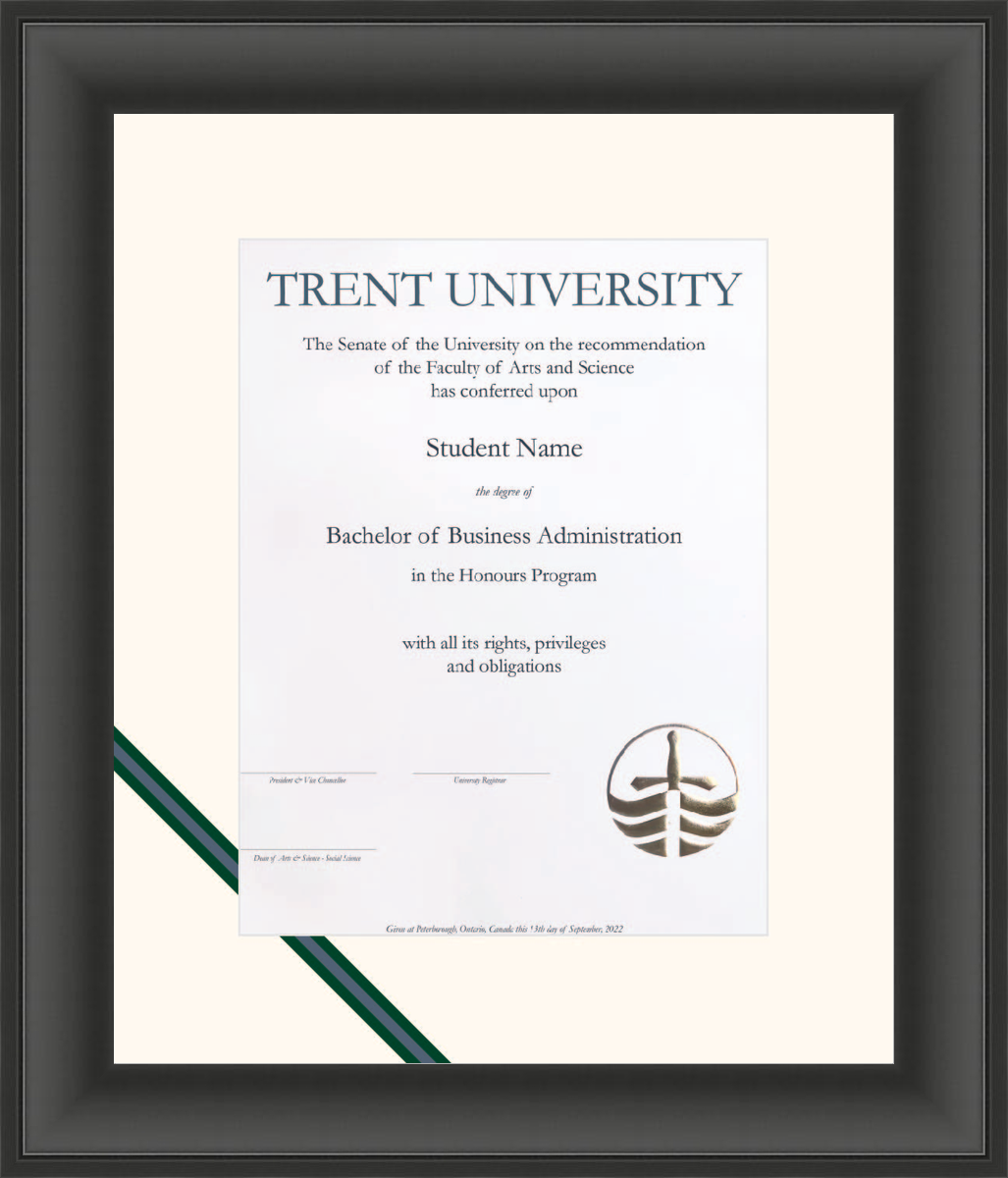 Custom Trent University Diploma Frame