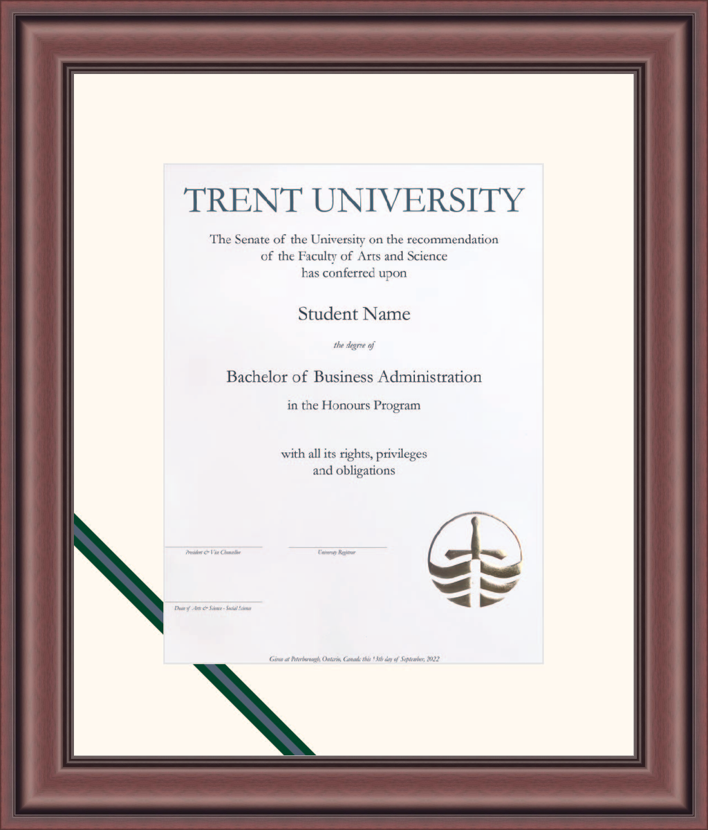 Custom Trent University Diploma Frame