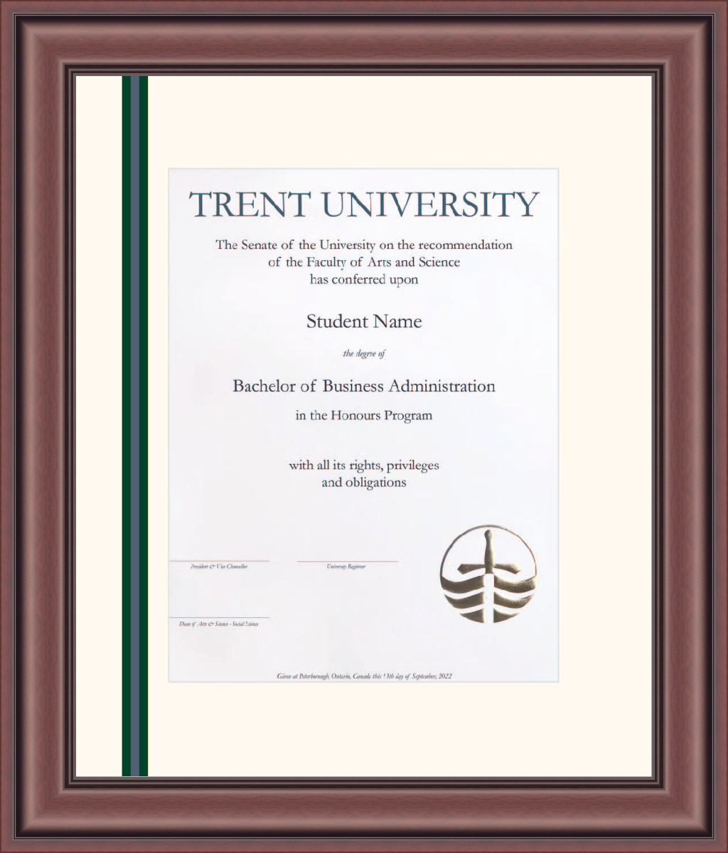 Custom Trent University Diploma Frame