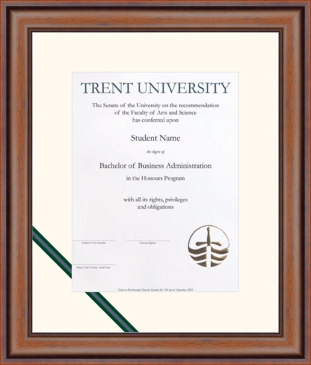 Custom Trent University Diploma Frame