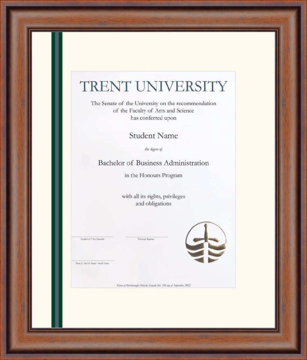 Custom Trent University Diploma Frame