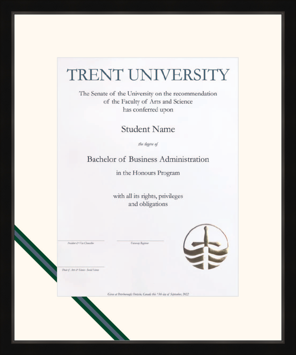 Custom Trent University Diploma Frame