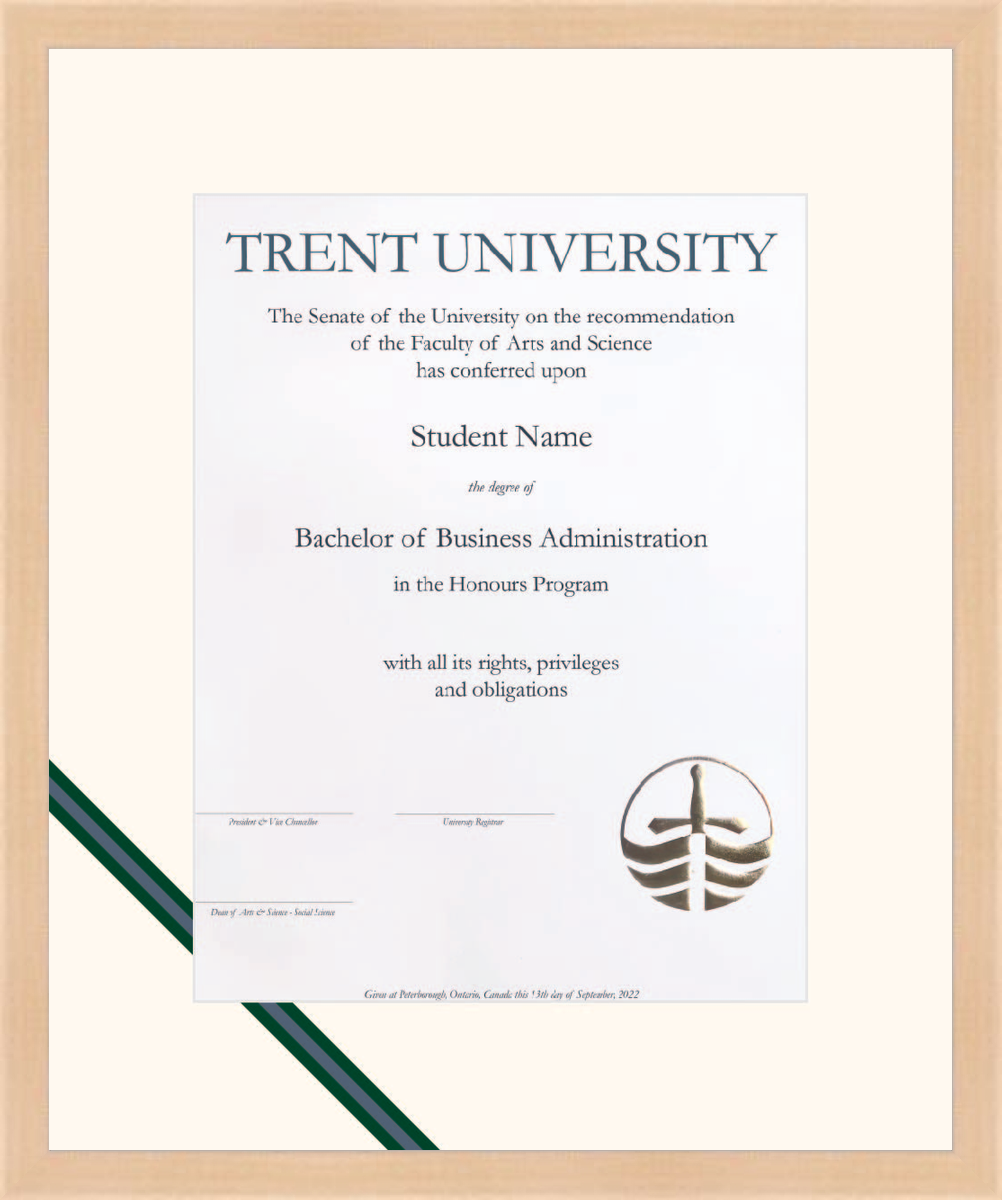 Custom Trent University Diploma Frame