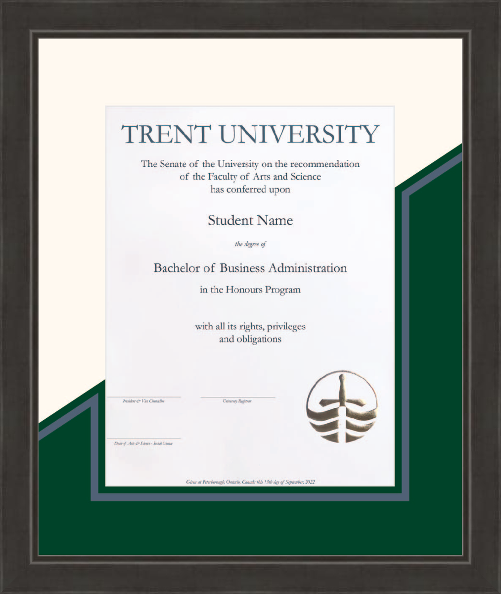 Trent University Diploma Frame R691001 Noire Black L2 Trent Tricolour Designer