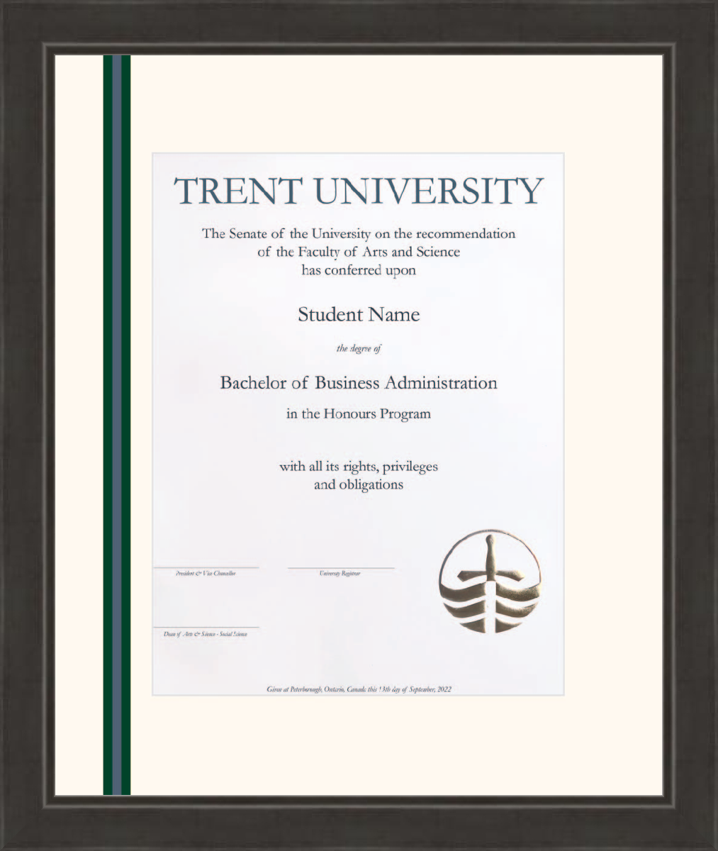 Custom Trent University Diploma Frame