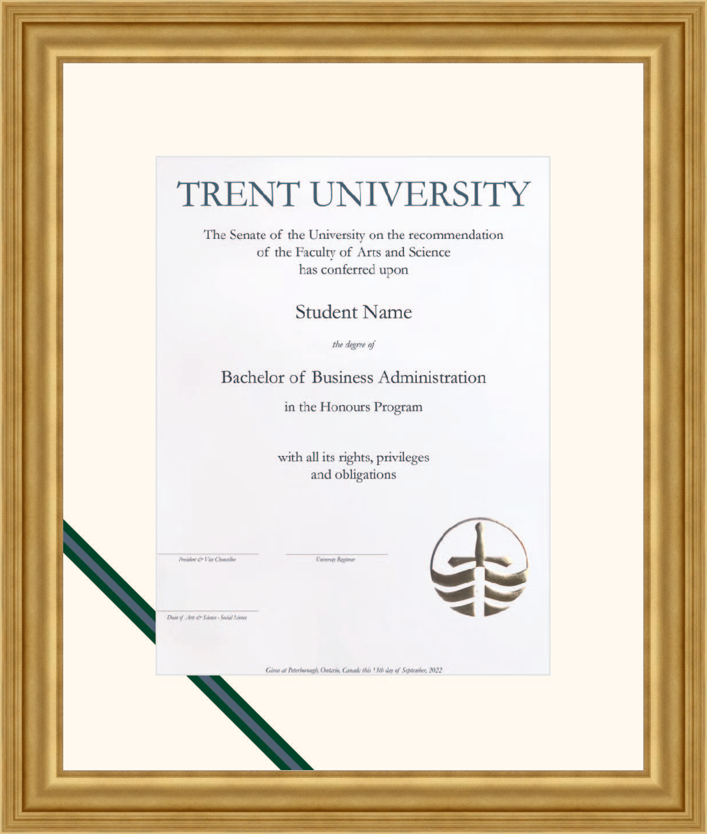 Custom Trent University Diploma Frame