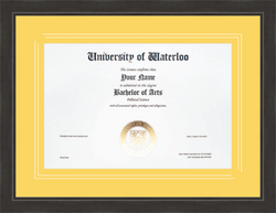 Waterloo Frame University of Waterloo Diploma Frames – Custom, Handcrafted, Exact Fit